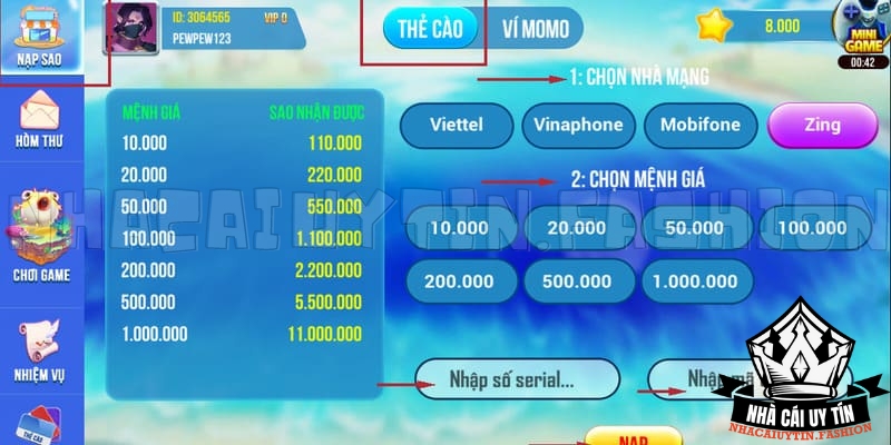Quy trình nạp vốn trong các hình thức bắn cá đổi thưởng