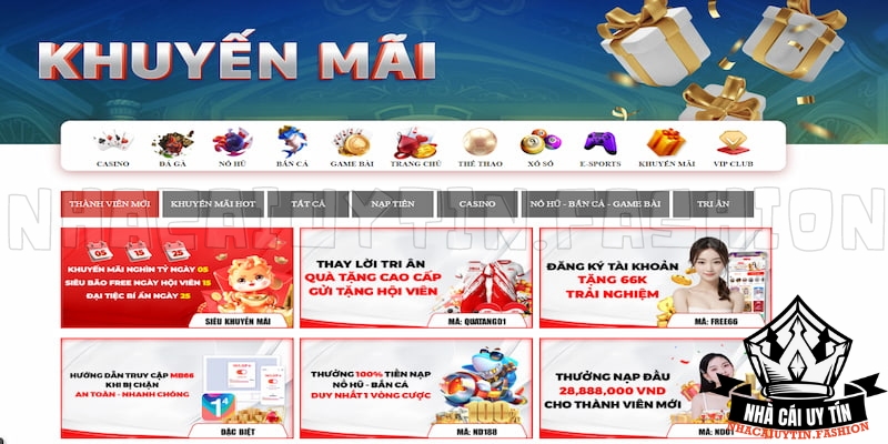 Khuyến mãi hấp dẫn cho người chơi